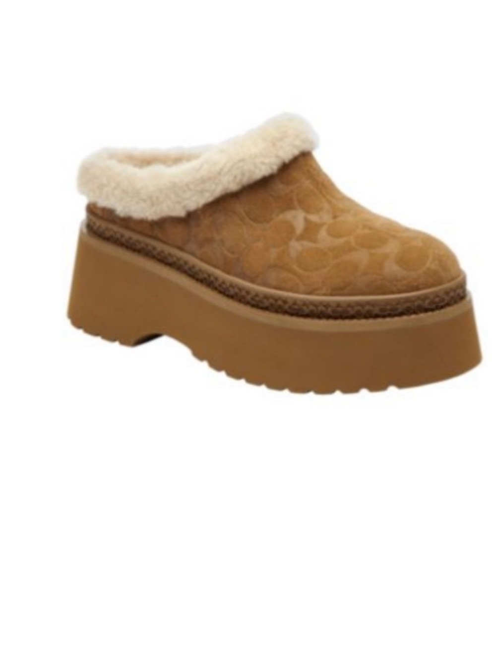 NWB coach women’s Cecelia slip on platform clogs chocolate size 9